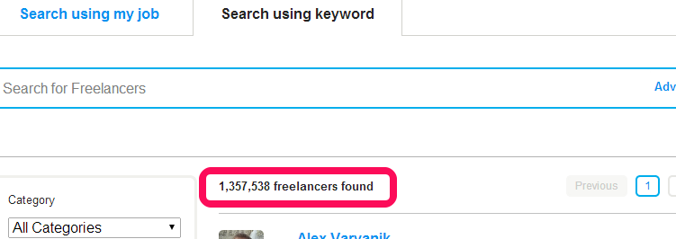 Number of oDesk Freelancers